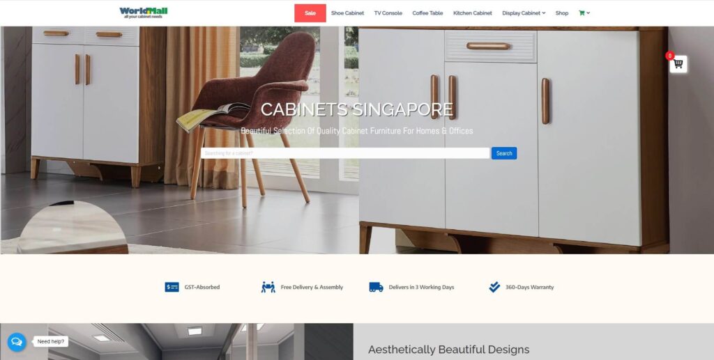 Cabinet Seller Client Website